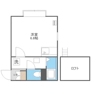 ディオステージ美園【106号室】の間取り