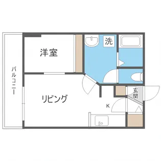 メープルコート平岸【1階】の間取り