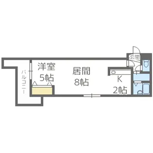 平岸パークヒルハイツ【203号室】の間取り