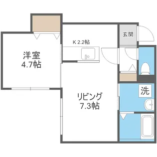 Enchant S-Village16N(エンチャントエスヴィレッジ16N)【203号室】の間取り
