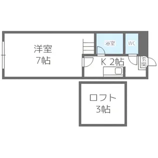OMレジデンス山鼻【206号室】の間取り