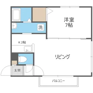 グランディオス月寒東【2階】の間取り
