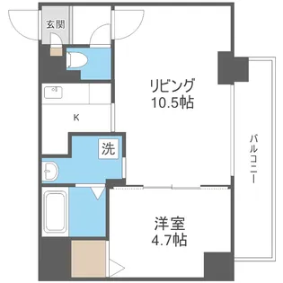 グランドビュー共応【201号室】の間取り