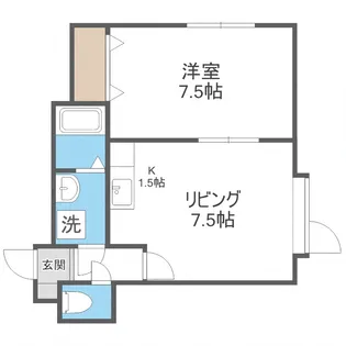 シェーンブルンロイヤル中島公園【102号室】の間取り
