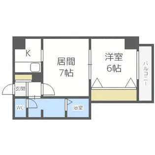ツリートップ豊平【4階】の間取り