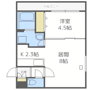 グランドヒルズ【2階】の間取り