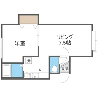 セブネイト栄通【105号室】の間取り