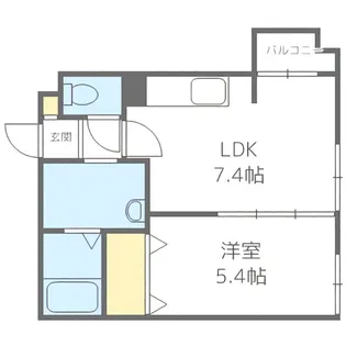 シャトーアンジュラス【305号室】の間取り