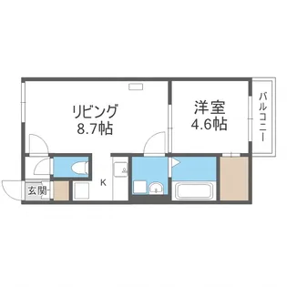 NAGI桑園(ナギ桑園)【1階】の間取り