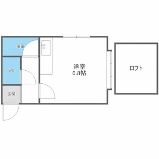 ディオステージ美園【1階】の間取り