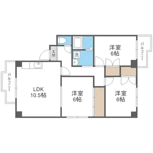 つくしビル【405号室】の間取り