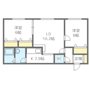 カトレア南郷II【1階】の間取り