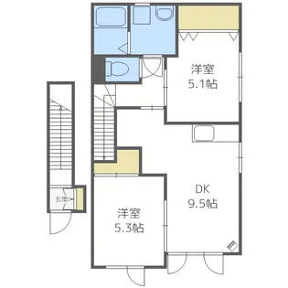 ハウスKmt【202号室】の間取り