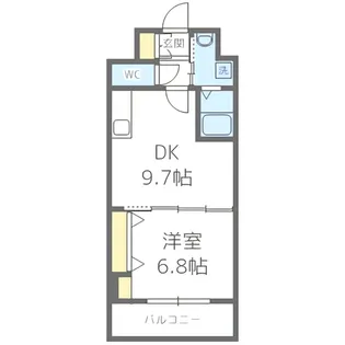 マッシモフェミニール菊水【202号室】の間取り