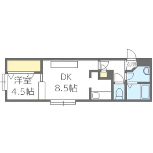 ロワ・ボヌール【1階】の間取り
