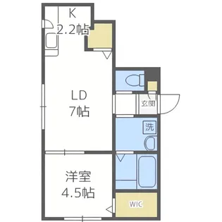 プラティーヌ月寒東【1階】の間取り