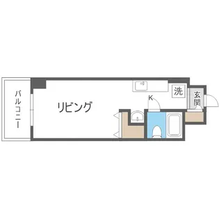 メゾンエクレーレ近代美術館【705号室】の間取り