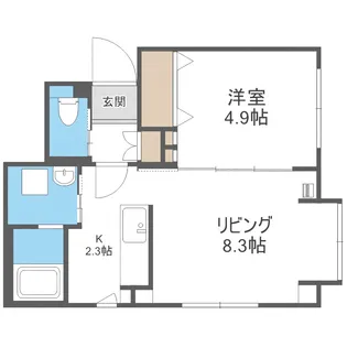 ティエラ栄通【4階】の間取り