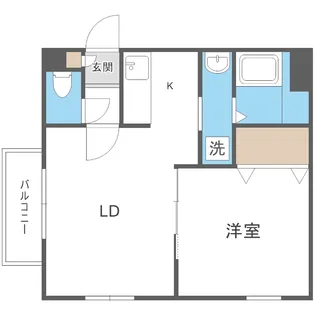 NFPガーデン月寒西【102号室】の間取り
