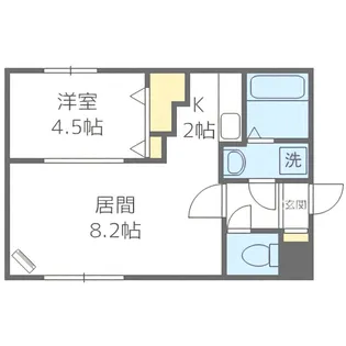ecoa福住(エコア福住)【2階】の間取り