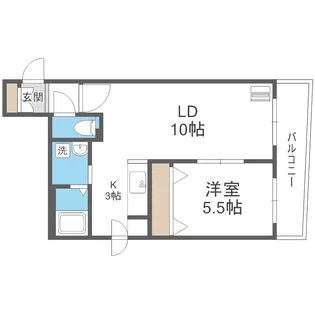 ecoa栄通(エコア栄通)【1階】の間取り