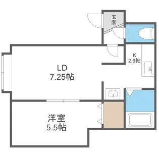 ドゥボワ平岸【102号室】の間取り