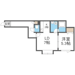 フロルドゥコルザII【102号室】の間取り