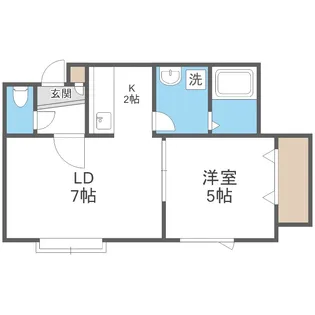 フロルドゥコルザII【103号室】の間取り