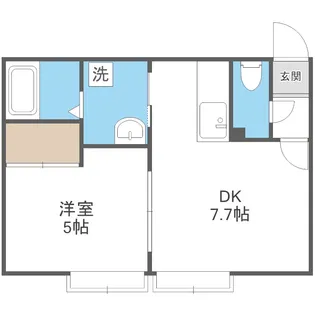 シングルコート水車町【2階】の間取り