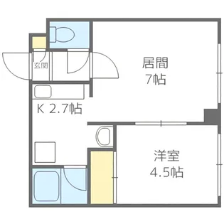 サンライト豊平【101号室】の間取り