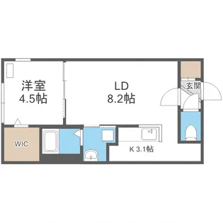 ル・シエル白石【4階】の間取り