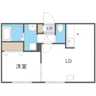 1LDKの間取り画像