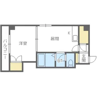 1DKの間取り画像