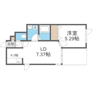 ガーネット白石【105号室】の間取り