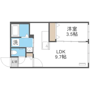La・isola月寒(ライゾラツキサム)【2階】の間取り