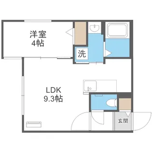 La・isola月寒(ライゾラツキサム)【4階】の間取り