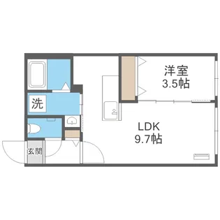 La・isola月寒(ライゾラツキサム)【4階】の間取り