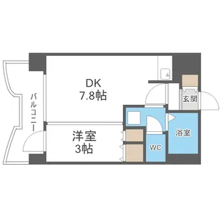札幌ビオス館【14階】の間取り