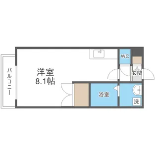 シティアドレ月寒公園【210号室】の間取り