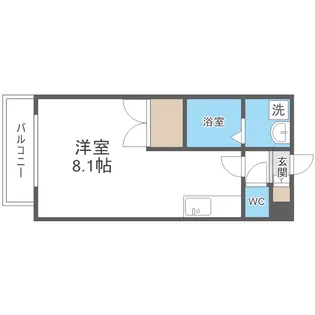 シティアドレ月寒公園【308号室】の間取り