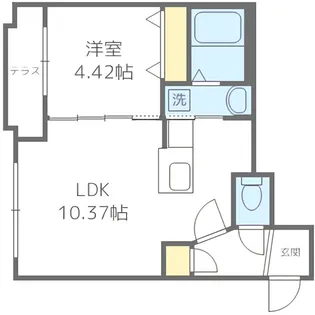 nordesta旭ヶ丘(ノルデスタ旭ヶ丘)【1階】の間取り