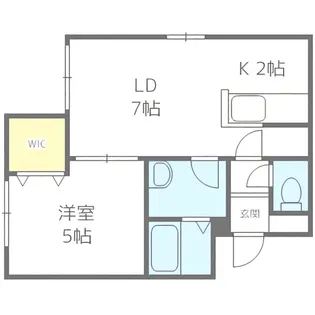 La Vie En Rose(ラビアンローズ)【402号室】の間取り