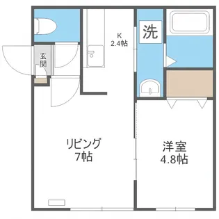 シェリエ平岸【4階】の間取り