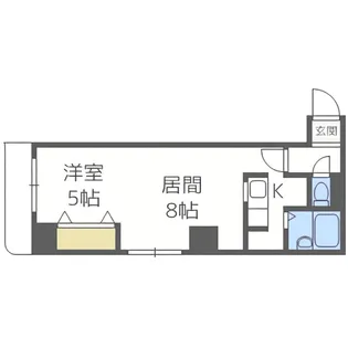 コトン月寒中央【6階】の間取り