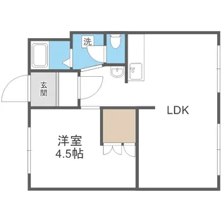 レジデンスふれあい【102号室】の間取り