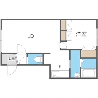 グランメール南郷通A【4階】の間取り