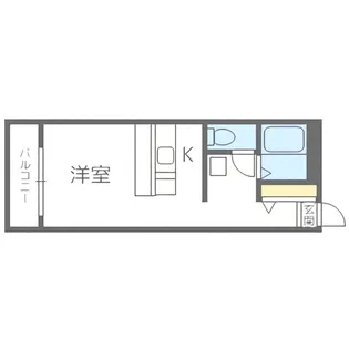 エクセレントハウス中島公園165【402号室】の間取り