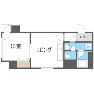 コートロティ大通【801号室】の間取り