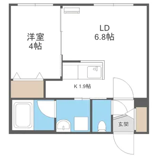 輝和(KIWA)【4階】の間取り