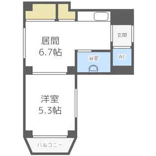 ヴェルテ月寒【301号室】の間取り